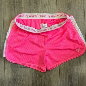 Justice Pink Athletic Shorts Juniors Size 14